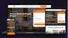 Responsive home-service website customization for individual business clients